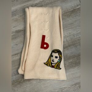 NWT~ Gap Barbie Scarf ~ Cream Wool Cable Vintage
